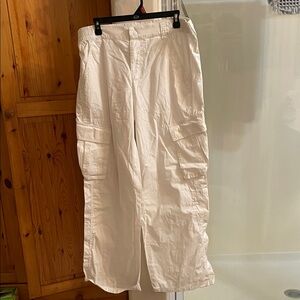 Divided White Wide Leg Pants